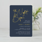 Marine | Modernes Minimalistisches Script Probe Di Folieneinladung (Stehend vorne)