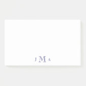 Marine-Monogramm Büro Post-it Klebezettel (Vorderseite)