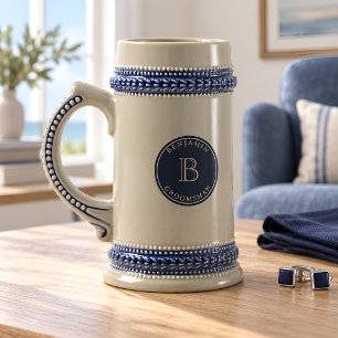 Marine-Monogramm Trauzeuge Bierglas