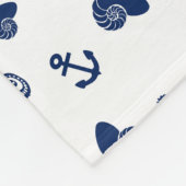 Marine Motif mit Seepferden Fleecedecke (Ecke)
