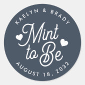 Marine | Muss Personalisierte Gastgeschenk Hochzei Runder Aufkleber (Vorderseite)