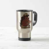 Marine-Mustang Reisebecher (VorderseiteRechts)