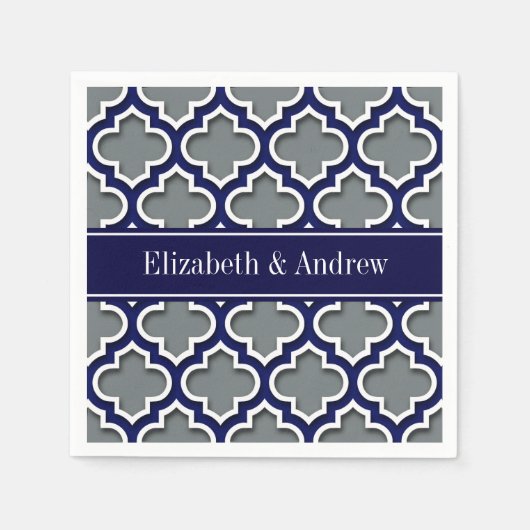 Marine-Namen-Monogramm des Serviette (Vorderseite)