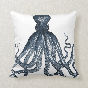 Marine nautischer Steampunk Oktopus Vintage Kraken Kissen