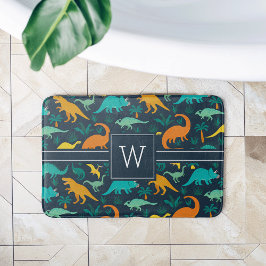 Marine | Niedlich farbiges Dinosaurier-Muster Kid  Badematte