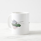 Marine One Hubschrauber mit amerikanischer Flagge Kaffeetasse (Vorderseite Links)