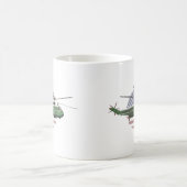 Marine One Hubschrauber mit amerikanischer Flagge Kaffeetasse (Mittel)