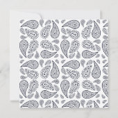 Marine-Paisley-Einladung Einladung (Rückseite)