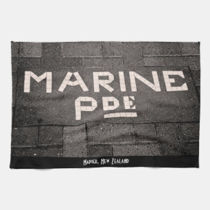 Marine Parade, Napier, Neuseeland Geschirrtuch