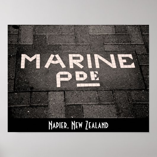 Marine Parade, Napier, Neuseeland Poster (Vorne)