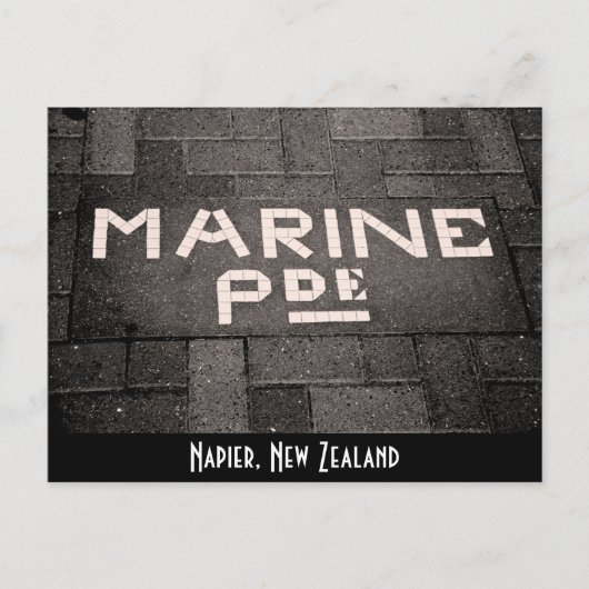 Marine Parade, Napier, Neuseeland Postkarte (Vorderseite)