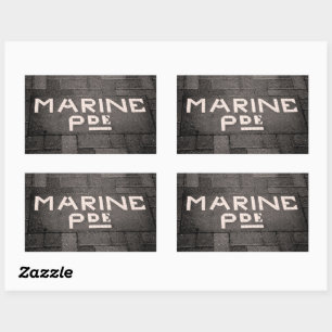 Marine Parade, Napier, Neuseeland Rechteckiger Aufkleber