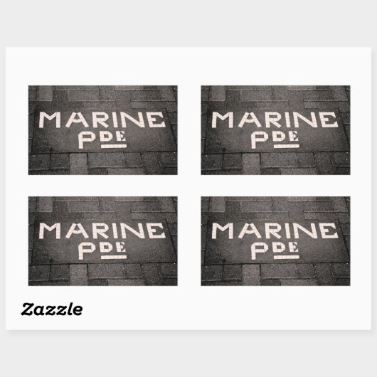 Marine Parade, Napier, Neuseeland Rechteckiger Aufkleber (Blatt)