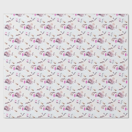 Marine pattern geschenkpapier (Flach)