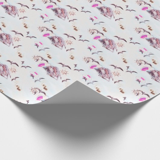 Marine pattern geschenkpapier (Ecke)