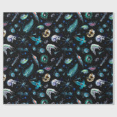 Marine Plankton Geschenkpapier (Flach)