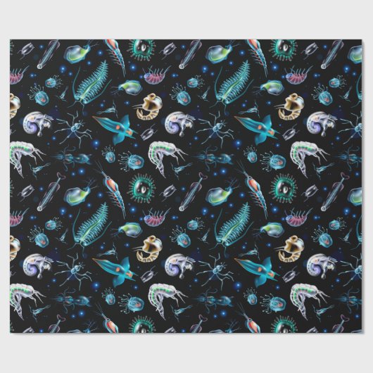 Marine Plankton Geschenkpapier (Flach)