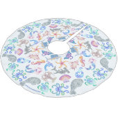 Marine Polyester Weihnachtsbaumdecke (Schrägansicht)