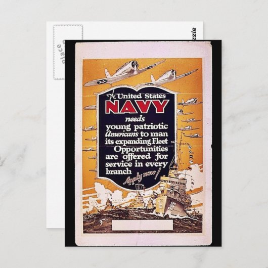 Marine Postkarte (Vorne/Hinten)