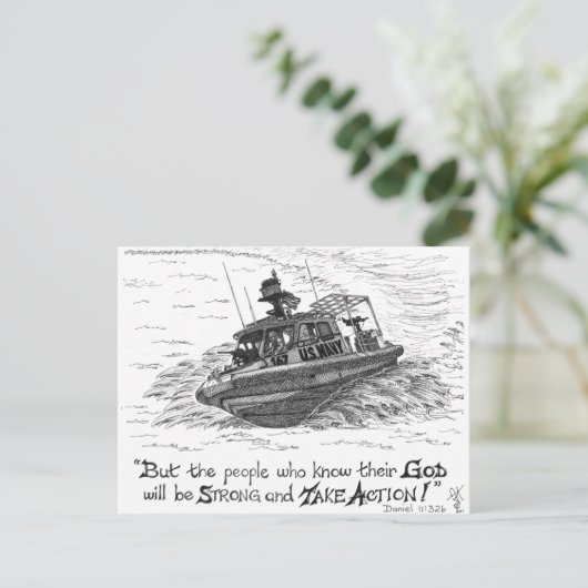 Marine Postkarte (Stehend Vorderseite)