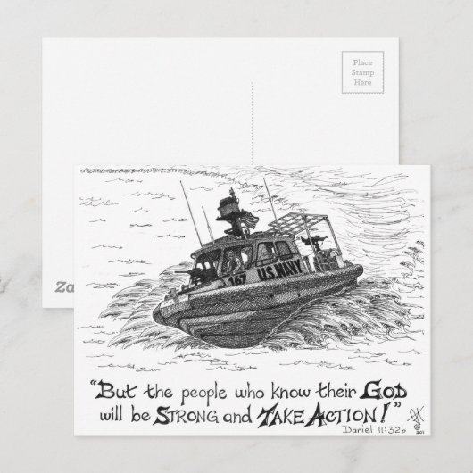 Marine Postkarte (Vorne/Hinten)