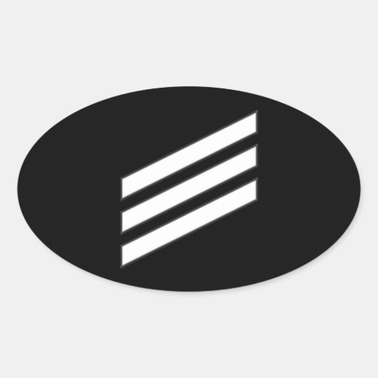 Marine Rank E-3 Seaman Ovaler Aufkleber (Vorderseite)