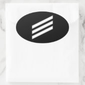 Marine Rank E-3 Seaman Ovaler Aufkleber (Tasche)