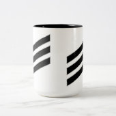 Marine Rank E-3 Seaman Zweifarbige Tasse (Mittel)