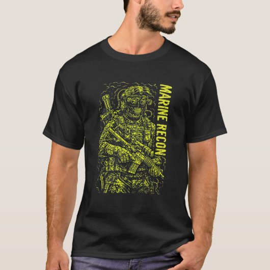 Marine Recon Night Operations Illustration T-Shirt (Vorderseite)