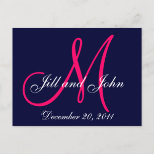 Marine-Rosa-Save the Date kundenspezifische Ankündigungspostkarte