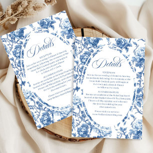 Marine-Rosen Hochzeitsblumen Elegante Details Kart Begleitkarte
