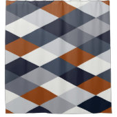 Marine-Rost-Geometrie VIIB Duschvorhang (Vorderseite)