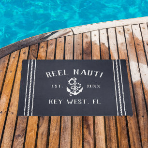Marine Rustikaler Ankername Personalisierter Sch Fußmatte