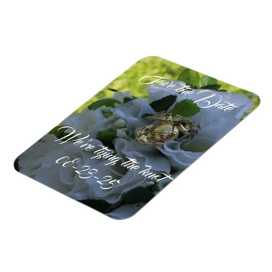 Marine Save the Date Magnet (Linke Seite)