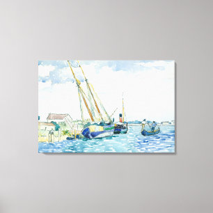 Marine Scene Boote in der Nähe von Venedig Leinwanddruck