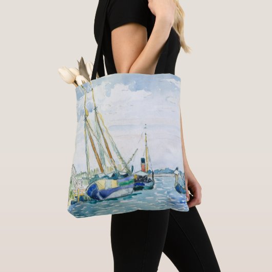 Marine Scene Boote in der Nähe von Venedig Tasche (Von Nahem)