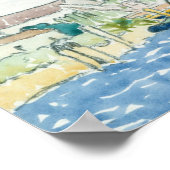 Marine Scene Boote nahe Venedig Poster (Ecke)