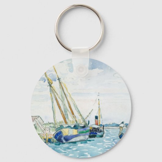 Marine Scene Boote nahe Venedig Schlüsselanhänger (Vorderseite)