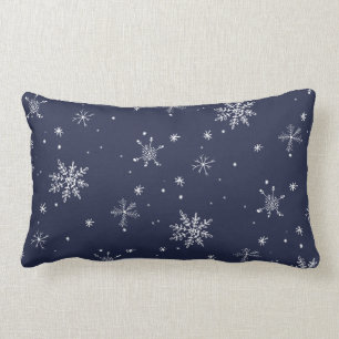 Marine-Schneeflocke-Weihnachten Lendenkissen