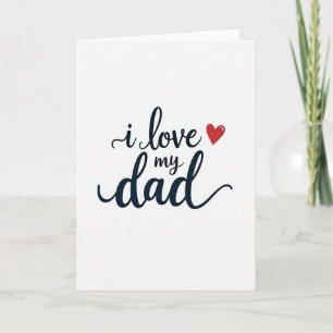 Marine Schrift Ich liebe meinen Papa Karte