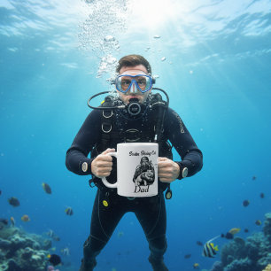 Marine Scuba Diving Cat Vater Kaffeetasse