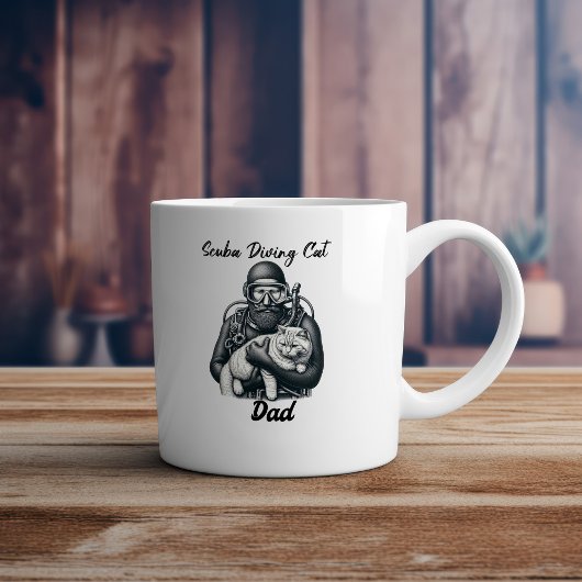Marine Scuba Diving Cat Vater Kaffeetasse