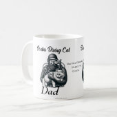Marine Scuba Diving Cat Vater Kaffeetasse (Vorderseite Links)