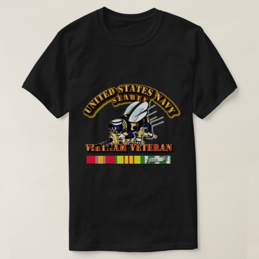 Marine - Seabee - Vietnam Veteran T-Shirt (Design vorne)