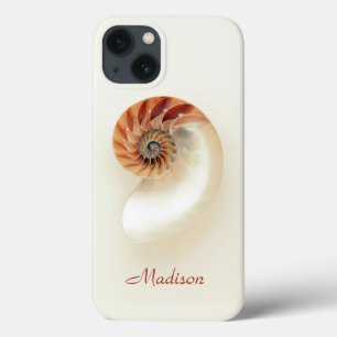 Marine Seashell Personalisierter Name Minimalistis Case-Mate iPhone Hülle