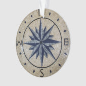 Marine-Seekompass-Norden-Südostwestmarmor Ornament (Vorderseite)