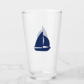 Marine-Segelboot Glas (Rückseite)