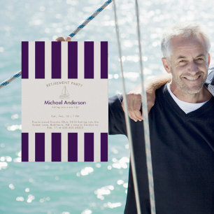 Marine-Segelschiff-Ruhestandsfeier Einladung
