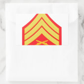 Marine Sergeant Rechteckiger Aufkleber (Tasche)