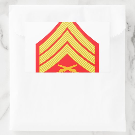 Marine Sergeant Rechteckiger Aufkleber (Tasche)